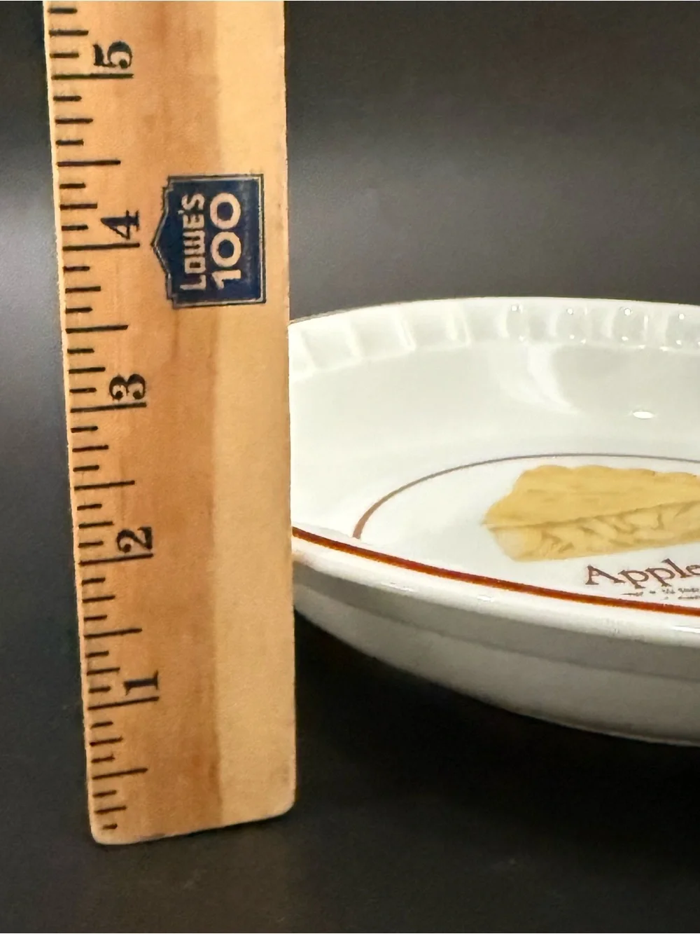 Vintage WINLEY Fine Porcelain Apple Pie Recipe Dish